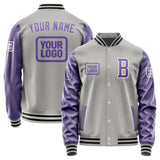 Custom Gray Light Purple Jacket