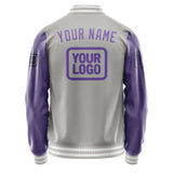 Custom Gray Light Purple Jacket JA040423041817232317