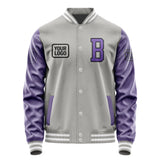 Custom Gray Light Purple Jacket JA040423041817232317