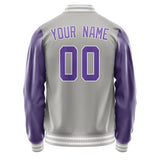 Custom Gray Light Purple Jacket JA0404230418B31823