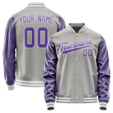 Custom Gray Light Purple Jacket