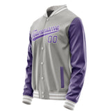 Custom Gray Light Purple Jacket JA0404230418B31823