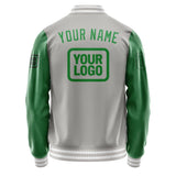 Custom Gray Emerald Green Jacket JA040424041817242417