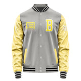 Custom Gray Light Yellow Jacket JA040426041718262618