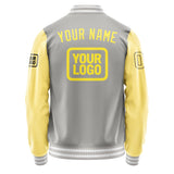 Custom Gray Light Yellow Jacket JA040426041817262617