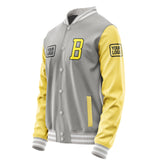 Custom Gray Light Yellow Jacket JA040426041817262617