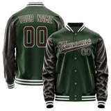 Custom Dark Green Brown Jacket JA0606010618B31801
