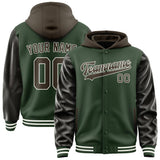 Custom Dark Green Brown Jacket
