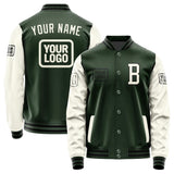 Custom Dark Green Cream Jacket