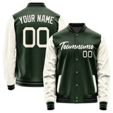 Custom Dark Green Cream Jacket