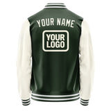 Custom Dark Green Cream Jacket JA060603061818030318