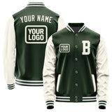 Custom Dark Green Cream Jacket JA060603061818030318