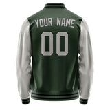 Custom Dark Green Gray Jacket JA0606040617B31704