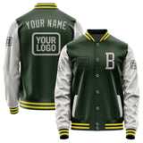 Custom Dark Green Gray Jacket