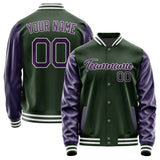 Custom Dark Green Purple Jacket