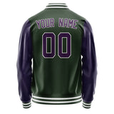 Custom Dark Green Purple Jacket JA0606070618B31807
