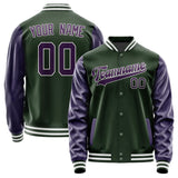 Custom Dark Green Purple Jacket