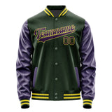 Custom Dark Green Purple Jacket JA0606070626B32607