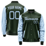 Custom Dark Green Light Blue Jacket