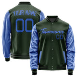 Custom Dark Green Sky Blue Jacket