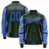 Custom Dark Green Sky Blue Jacket
