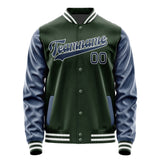 Custom Dark Green Blue Jacket JA0606100618B31810