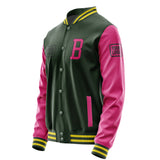 Custom Dark Green Pink Jacket JA060613062617131317