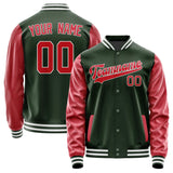 Custom Dark Green Red Jacket