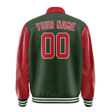 Custom Dark Green Red Jacket
