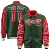 Custom Dark Green Red Jacket