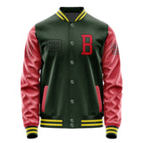 Custom Dark Green Red Jacket JA060614062617141417