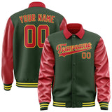 Custom Dark Green Red Jacket