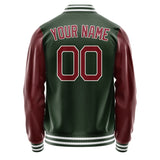 Custom Dark Green Crimson Red Jacket JA0606150618B21815