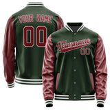 Custom Dark Green Crimson Red Jacket