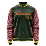 Custom Dark Green Crimson Red Jacket JA0606150626B22615