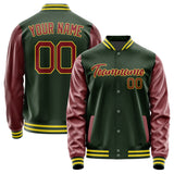 Custom Dark Green Crimson Red Jacket