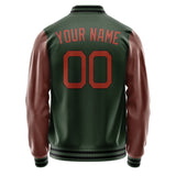 Custom Dark Green Coral Red Jacket JA0606160617B21716