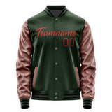 Custom Dark Green Coral Red Jacket JA0606160617B21716