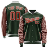 Custom Dark Green Coral Red Jacket