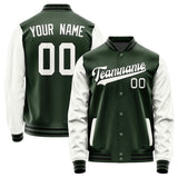 Custom Dark Green White Jacket