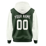 Custom Dark Green White Jacket