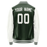 Custom Dark Green White Jacket JA0606180618B31818