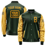 Custom Dark Green Yellow Jacket JA060619061717191917