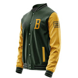 Custom Dark Green Yellow Jacket JA060619061717191917