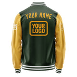 Custom Dark Green Yellow Jacket JA060619061818191918