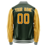 Custom Dark Green Yellow Jacket JA0606190618B31819