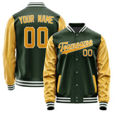Custom Dark Green Yellow Jacket JA0606190618B31819