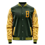 Custom Dark Green Yellow Jacket JA060619062617191917