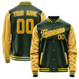Custom Dark Green Yellow Jacket