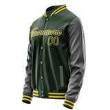 Custom Dark Green Dark Grey Jacket JA0606200626B22620